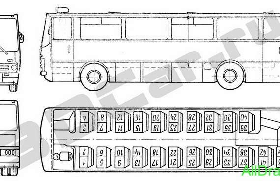 Ikarus 255 truck drawings (figures)